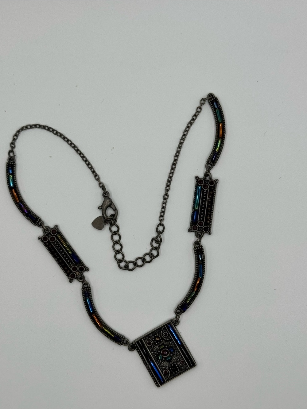 Firefly Jewelry La Dolce Vita 8422 Swarovski Crystal Mosaic Necklace Multicolor - Picture 3 of 7